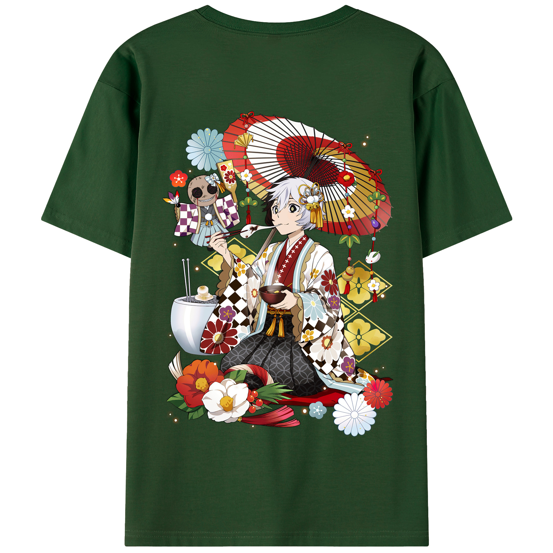 （画像用） 文豪ストレイドッグス Bungo Stray Dogs 綿100％半袖Tシャツ（背面プリント）